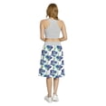 thumbnail image 5 of Women's Garden Aquarelle Spring Violets A-line Printed Skirt Casual Wear, 2XL, Green and Dark Blue, by Ambesonne, 5 of 6