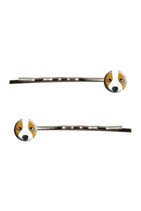 Australian Shepherd Face - Aussie Dog Pet Bobby Pin Hair Clips