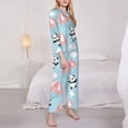 thumbnail image 3 of Haiem Cute Panda Flying in the Sky Pattern Women’s Long-sleeve Sleepwear,Sleepwear Set,2-piece Loungewear Set,Soft PJs Comfy Nightwear with Pockets-Medium, 3 of 7