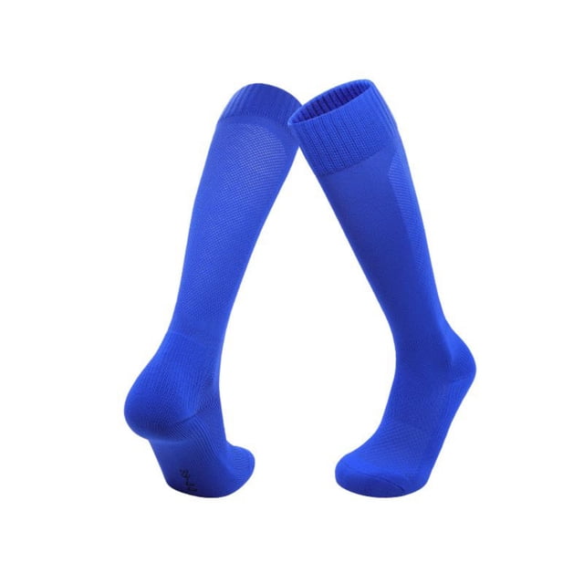 1 par de calcetines de fútbol, cómodos y transpirables, de béisbol, de alta elasticidad, para hombre y mujer, talla S, color azul.