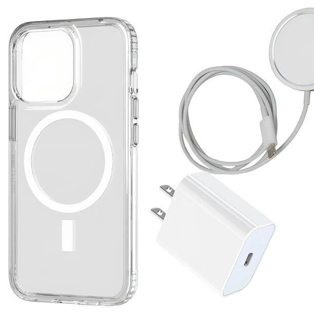 Kit Funda Protectora MR. GADGETS Transparente Carga Rápida Magnético Antigolpes para iPhone