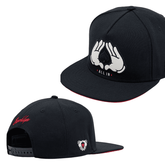 All-In Poker Players Black Snapback Hat