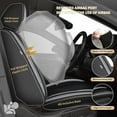 thumbnail image 4 of JIAMAOXIN Full Set Universal Car Seat Cover, Breathable and Waterproof Faux Leather Automotive Seat Covers for SUVs, Sedans, Trucks (5 Seats,Black&Grey), 4 of 5