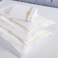 thumbnail image 6 of Superior Moonlawn Embroidered Cotton Duvet Cover Set, Full/Queen, White/Gold, 6 of 11