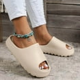 thumbnail image 5 of IUJSOY Cloud Slides for Women Pillow Slippers Chunky Slip on Shoes Quick Drying Bathroom Sandals, 5 of 8