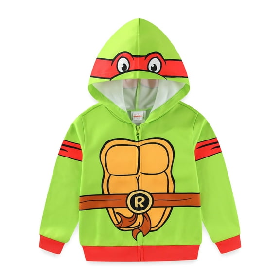 Nickelodeon Teenage Mutant Ninja Turtles TMNT Raphael Zip Up Hoodie (Boys), Sizes 3T-10