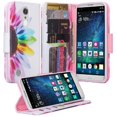 thumbnail image 1 of LG LV3/Aristo MS210/K8 (2017)/LG Rebel 3/Rebel 2/Fortune/Risio 2 Case, SOGA [Pocketbook Series] PU Leather Magnetic Flip Design Wallet Case - Sunflower, 1 of 4