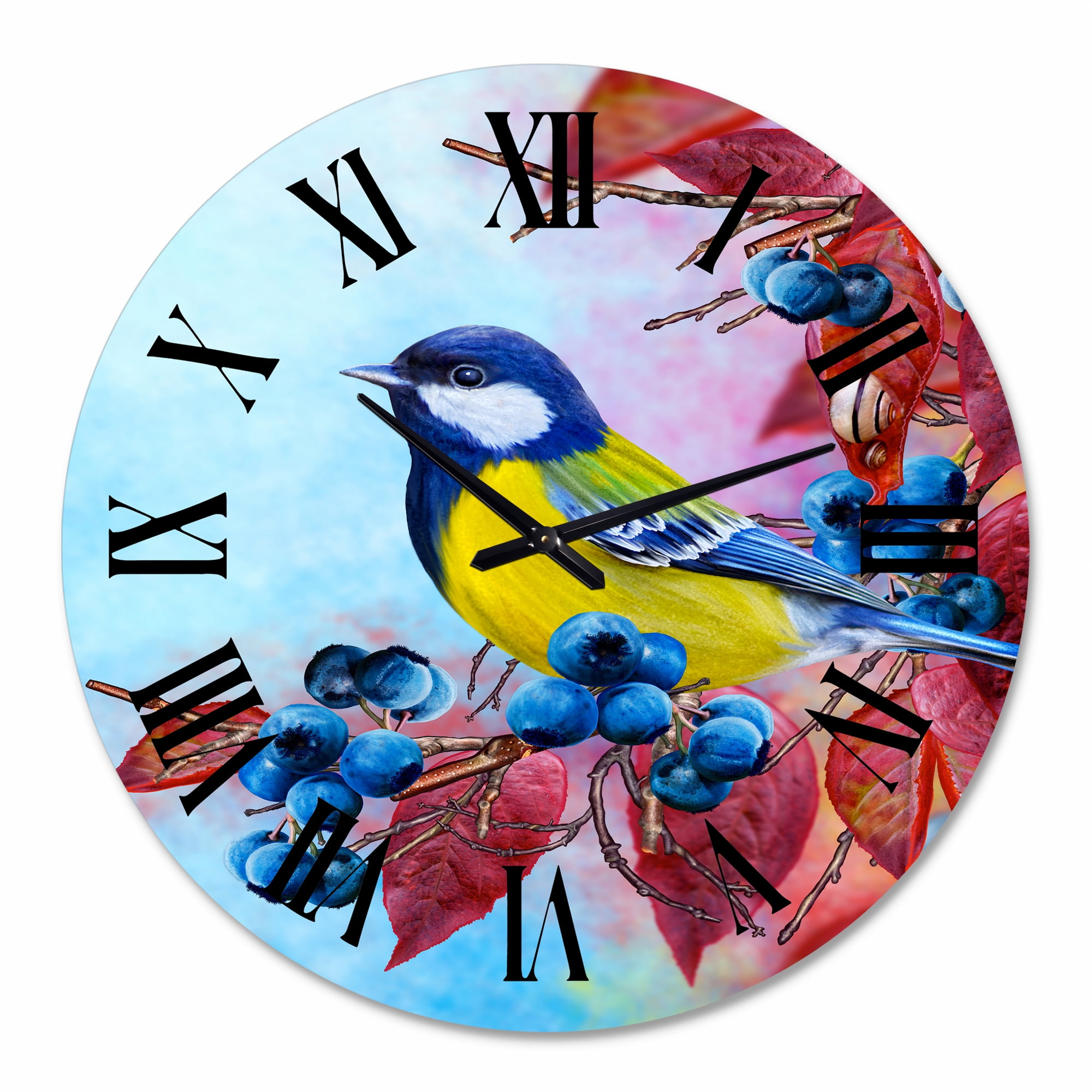 Designart 1 in Quartz Farmhouse Wall Clock