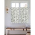 thumbnail image 6 of Tier Curtains 45 Inches Long, Green Leaf Flower Window Treatment Curtain Drapes, Vintage Farmhouse Bohemian Spring Window Half Privacy Curtains for Bedroom Bathroom, 42"x45", 2 Panels, 6 of 7