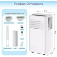 thumbnail image 3 of 10000 BTU Portable Air Conditioner, 3-In-1 Standing AC Unit With Remote Control and Window Kit, Quiet Room Air Conditioner With Dehumidifier, Cools Up to 560 Sq. Ft. for Home Office Dorms, 3 of 9