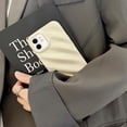 thumbnail image 4 of Cute Curly Wave Case for iPhone 11 6.1 inches, Water Ripple Pattern Phone Case Slim Shockproof Satin Glossy Cover for Girls Boys Silicone 3D Non-Slip Case -Beige, 4 of 5