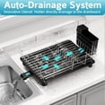 thumbnail image 3 of Dish Drying Rack - Space Saving Dish Rack - Dish Racks for Kitchen Counter with Drainboard,Rustproof Dish Drainer with Removable Utensil Holder,Black, 3 of 12