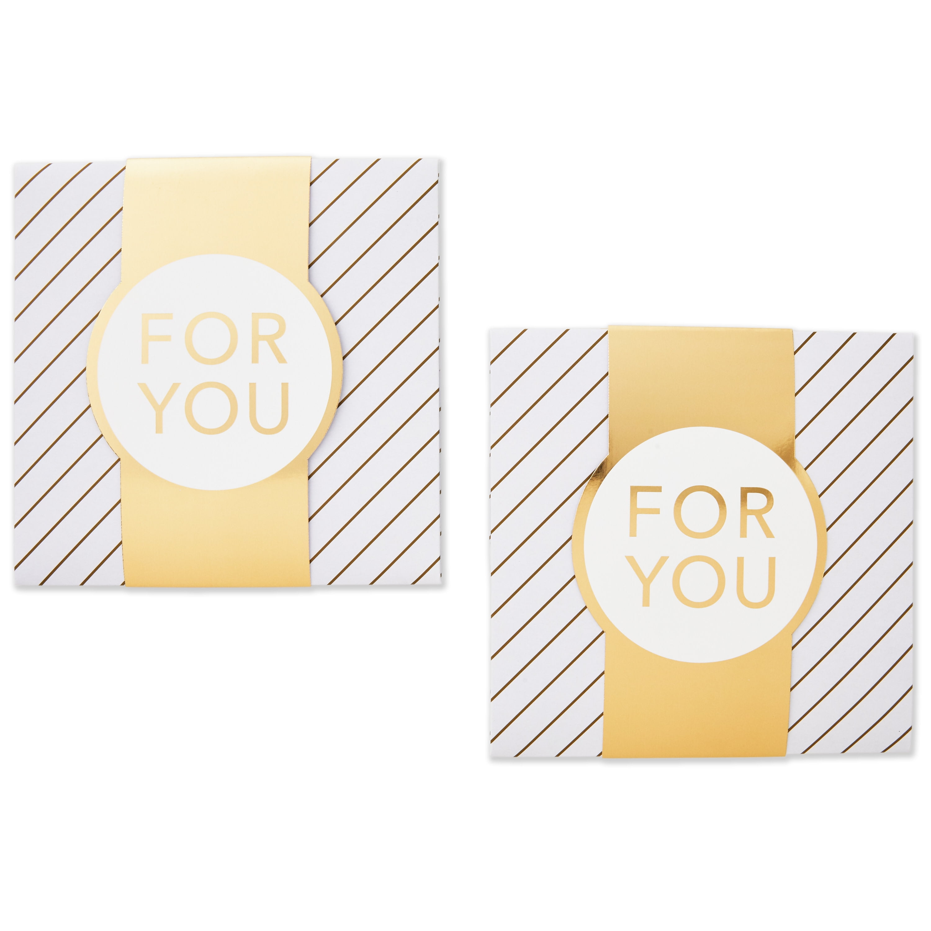 Hallmark Christmas Multi-color Paper Medium Gift Boxes, with Wrap Bands (2 Count) 8" x 8"