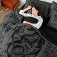 thumbnail image 4 of Castle Fairy Animal Dragon Twin Bedding Sets,Abstract Hippie Bedding Comforter Set, 4 of 8