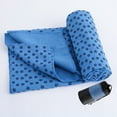 thumbnail image 5 of Yoga Mat Towel with Grip Dots, Microfiber Non Slip Hot Yoga Towel Sweat Absorbent Yoga Towel Cover with Carrying Bag for Bikram, Pilates, Fitness and Exercise，183×63cm（72.05" x 24.80"）, 5 of 6