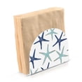 thumbnail image 2 of Beach Coastal Starfish Navy Blue and Turquoise Acrylic Napkin Holder Tissue Paper Clear Tabletop Dispenser Dining Room Bathroom Party Hotel, 2 of 8