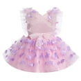 thumbnail image 3 of IDOPIP Toddler Baby Girls Butterfly Tutu Dress Summer Sleeveless Backless Lace Princess Dress, 3 of 7