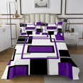 thumbnail image 1 of Erosebridal Futuristic Abstract Bedspread Sets Queen Size, Geometric Ombre Bed Quilt, Chic Square Decor, 1 of 5