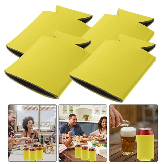 Worgeous 6pcs Stubby Holders Beer Bottle Can Sleeve Picnic Cooler Thermal Bags Can Holder Drink Sleeve (Random Color)