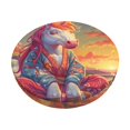 thumbnail image 1 of Balery Meditating Cute Horse Fundas de asiento para taburete de bar redondo de tela de terciopelo ajustables que protegen de arañazos y manchas para sillas de 14 a 17 pulgadas.-14 inch, 1 of 7