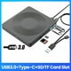 thumbnail image 2 of Unidad de CD/DVD Externa 6 en 1 USB3.0 Tipo C CD DVD RW VCD Unidad Óptica con Lector de Tarjetas SD TF Grabadora de DVD para PC Portátil, 2 of 5