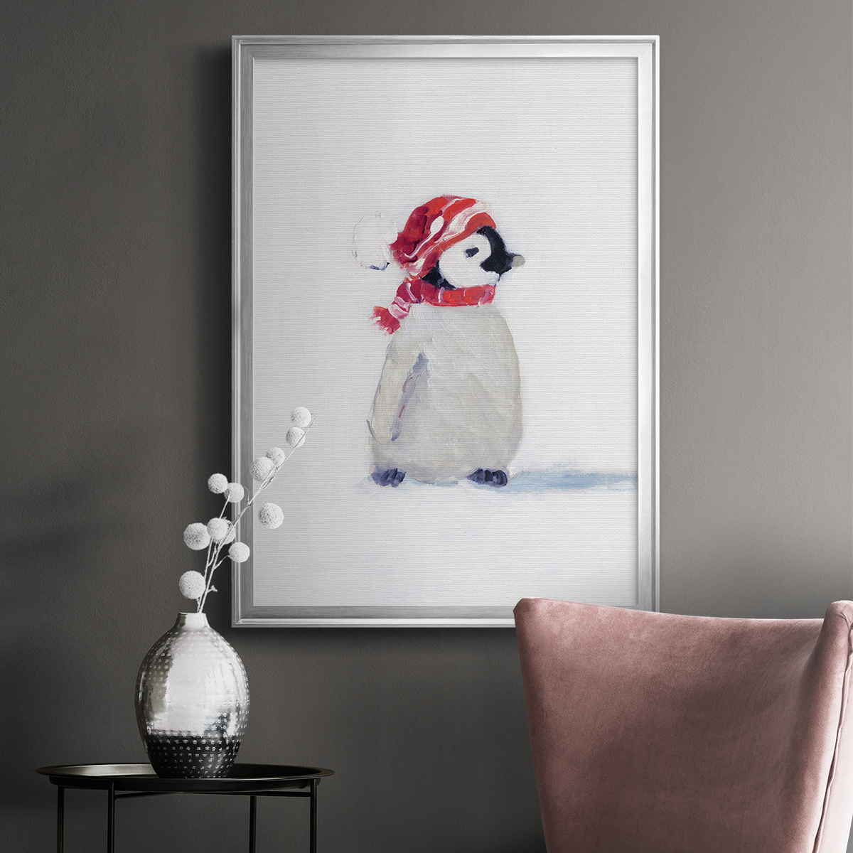 Penguin Play I Premium Classic Framed Print - Ready to Hang