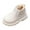 White-16, variant on Toddlers Fur Lined Ankle Boots Leather Side Zipper Warm Booties Kids Winter Snow Short Shoes