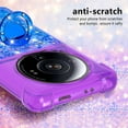 thumbnail image 4 of Clear Case for Xiaomi 12S Ultra with Kickstand for Girls Women, Floating Liquid Holographic Sparkle Glitter Case Bling Gradient Quicksand Cover for Xiaomi 12S Ultra JB Purple Navy, 4 of 7