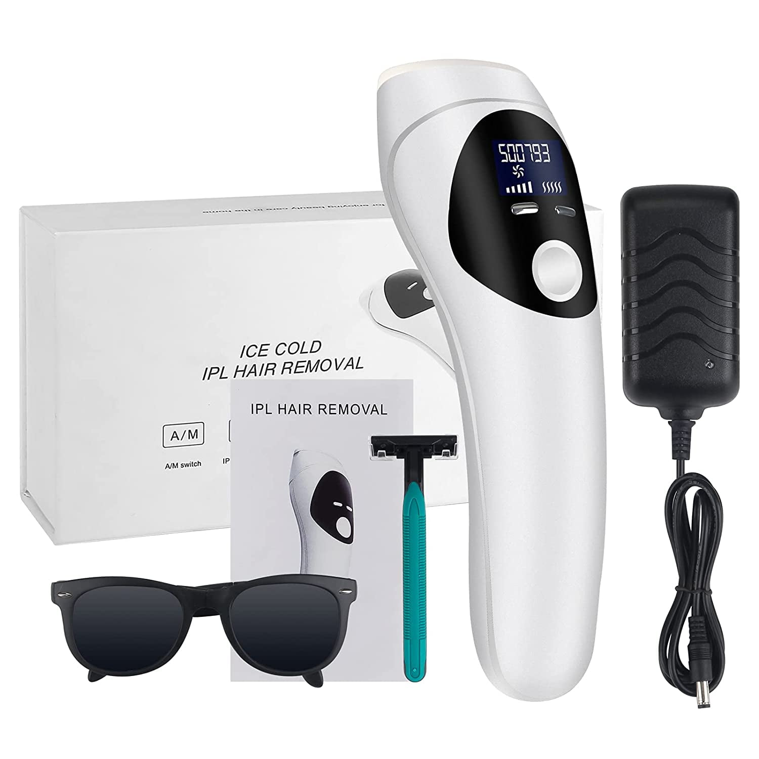 Hair Removal for Women & Men, Upgraded to 999,999 Flashes Laser Hair  Removal, Permanent Painless Hair Removal Device for Facial Whole Body -  