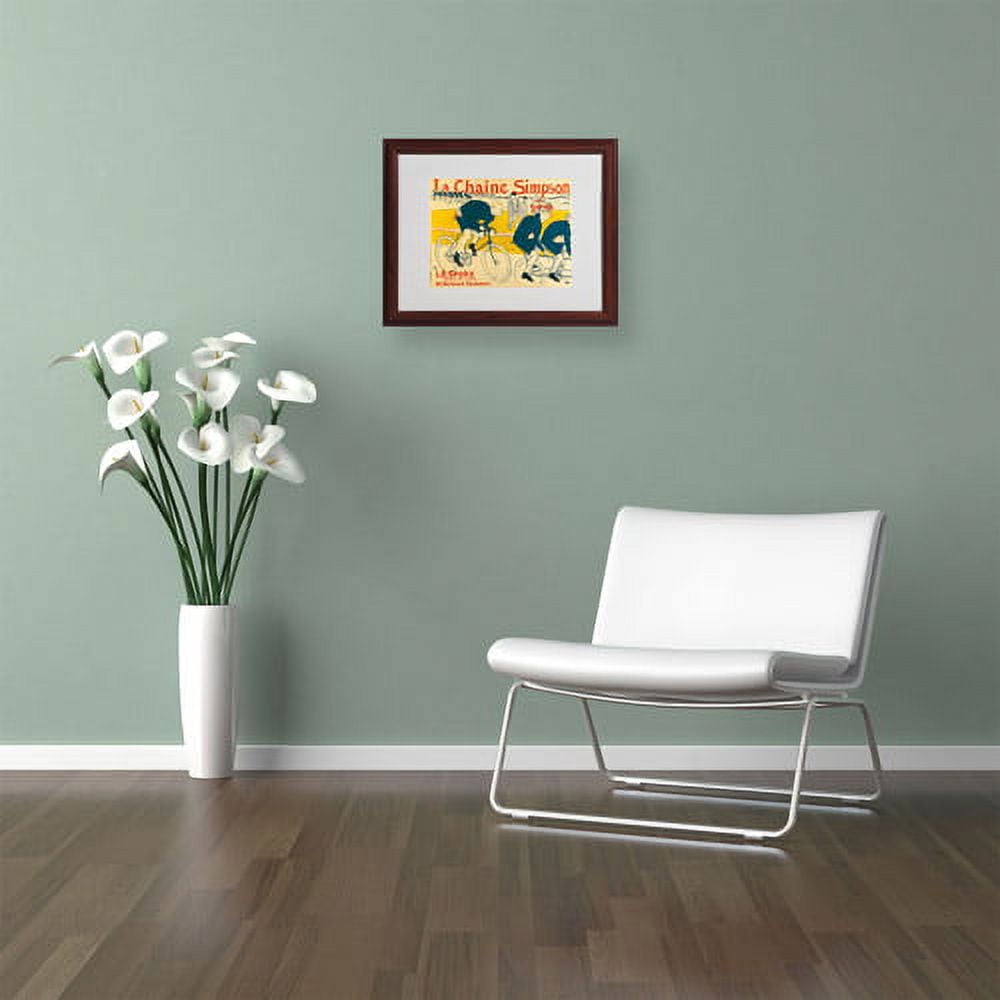 Trademark Fine Art "Catene Simpson" Canvas Art by Henri Toulouse-Lautrec, Wood Frame
