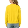 thumbnail image 2 of HAiming Kids Cardigan Button down Shirts Long Sleeve Comfy Loose Casual Solid Color Scoop Neck Blouses Vacation Outwear Tops, 2 of 9