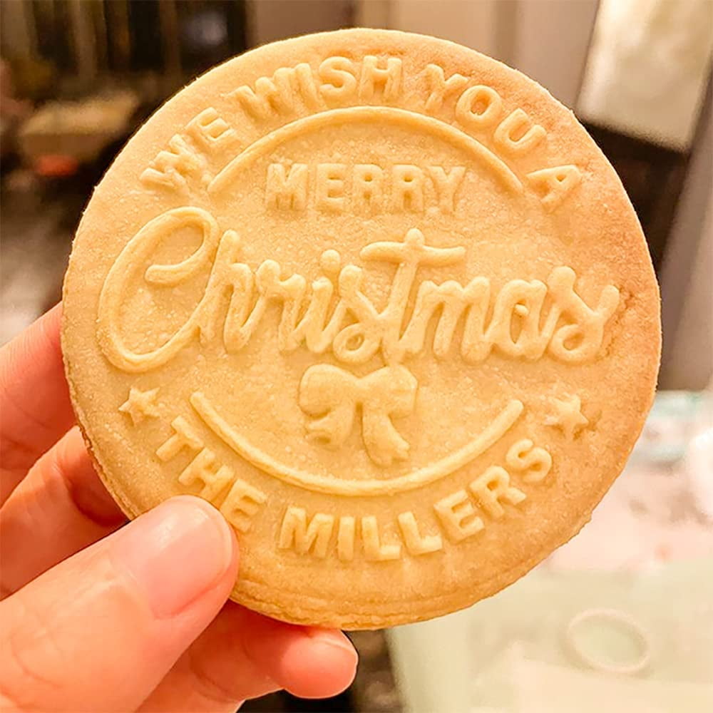 Merry Christmas Cookie Stamps Cookie Stamps With Your Last Name 3d Raised Design For Fondant