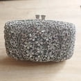 thumbnail image 2 of XIYUAN, la última cartera femenina, bolso de mano con diamantes, diseño de lujo, bolsos de mano para bodas, fiestas, diamantes de imitación, bolsos de mano plateados para el día, bolsos de noche, 2 of 5