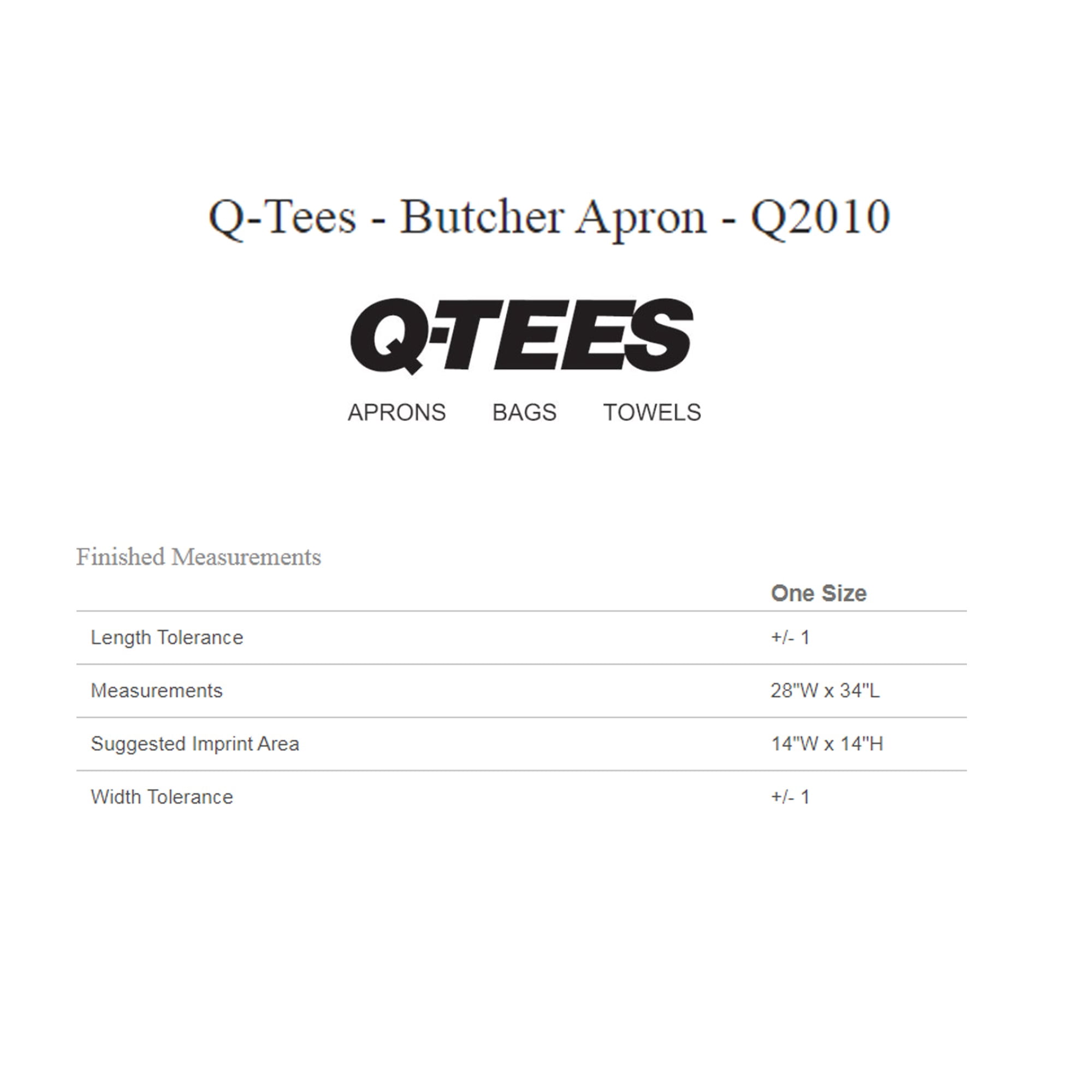 Q-Tees Butcher Apron - Adjustable Chef Bbq Aprons | 55/45 Cotton/polyester | Bulk Apron | Red | Pack of 4