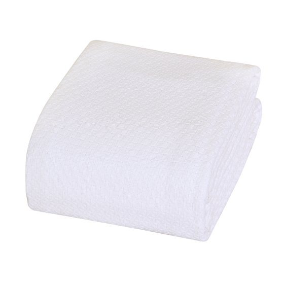 Intradeglobal Luxury Super soft Cotton Blankets, Twin, Whisper white