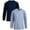 Navy/Grey, variant on Quad Seven Boy's Thermal Top - 2 Pack Waffle Knit Crewneck Pullover Long Sleeve Shirts for Boys 8-18