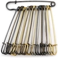 thumbnail image 2 of 20pcs Metal Large Safety Pins Brooch Base Hook for For DIY Lock Jewelry Blankets Clothes Craft Making Accessory Supply Materials, 2 of 7
