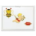 thumbnail image 5 of PinMart's Cupid Love Bee Red Lips Sweetest Valentine's Day Enamel Lapel Pin Set, 5 of 10