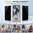 thumbnail image 2 of [2+2 Pack]We Life Compatible with Samsung Galaxy S24 Ultra Screen Protector, HD and Privacy Tempered Glass Screen Protector with Camera Lens Protector, 2 of 6