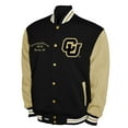 thumbnail image 2 of Men's Franchise Club Black Colorado Buffaloes Fleece Varsity Full-Snap Jacket, 2 of 3