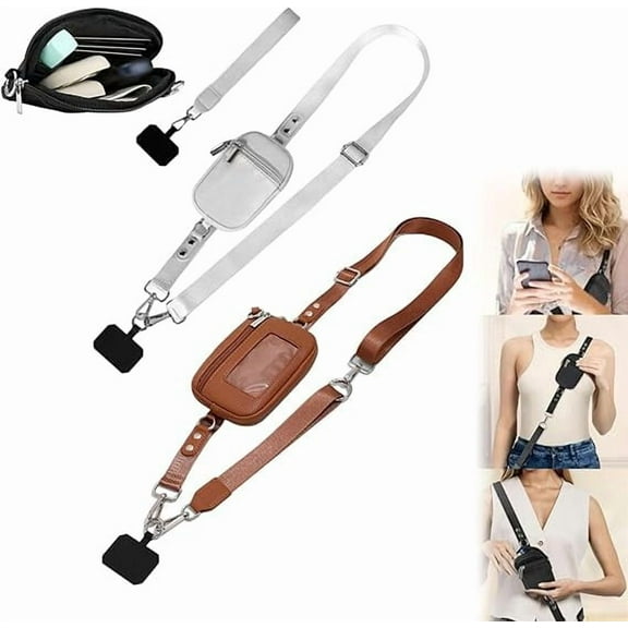 2025 New Crossbody Lanyard Teacher, Adjustable Crossbody Phone Wallet Lanyard with Safety Breakaway Clasp