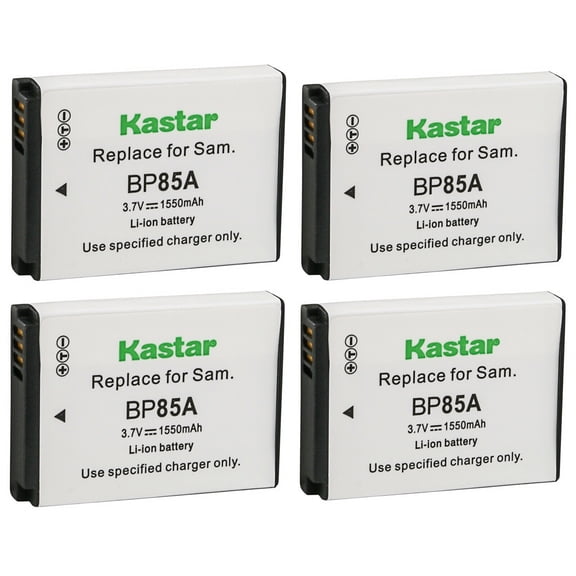 Kastar BP-85A Battery 4-Pack Replacement for Samsung EC-WB210ZBPRUS, PL210 , SH100 , ST200 , ST200F , WB210 , EC-PL210ZBPUUS, EC-SH100ZBPBUS, EC-SH100ZBPRUS, EC-SH100ZBPSUS Camera