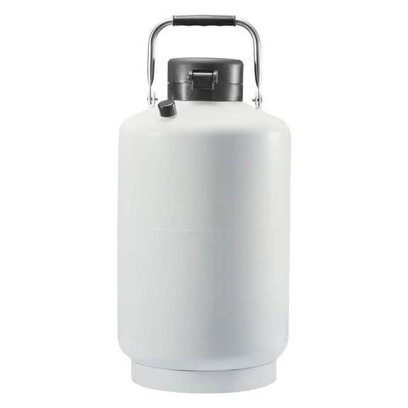 HCY Liquid Nitrogen Tank 10 L Aluminum Alloy LN2 Container Dewar 6 Canisters