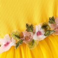 thumbnail image 6 of mgoYE Baby Girl Dress Newborn Toddler Flower Girl Fall Winter Dress Tutu Tulle Dresses for Girls(Yellow,9-12 Months), 6 of 9