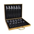 thumbnail image 1 of TFixol 24Pcs Dinnerware Set With Gift Box Stainless Steel Kitchen Cutlery Set Knife Fork Spoon Flatware Minimalist Tableware, 1 of 6