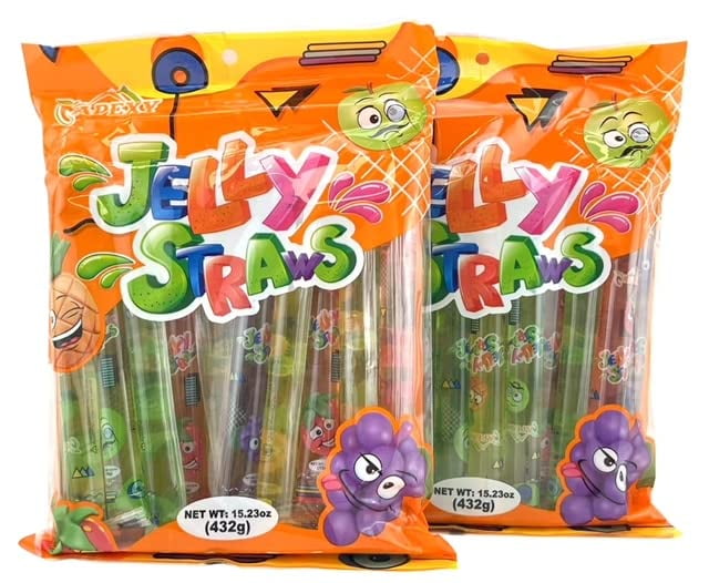 Apexy Jelly Straws, Fruit Jelly Filled Strips, Tiktok Candy Trend Items