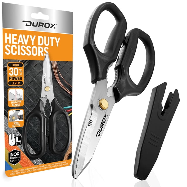 Tijeras DuRox, multiusos, resistentes, con tapa de hoja
