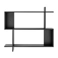 thumbnail image 2 of Danya B. Manasa Floating Geometric Kilter Two-Tier Wall Shelf - Black, 2 of 12