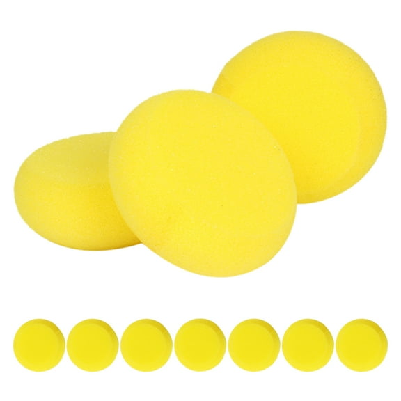 Hemoton 10pcs Small Sponge Round Synthetic Artist Sponges Watercolor Sponges Yellow Craft Sponges Clay Sponge For Face Painting Art Crafts