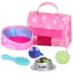 thumbnail image 4 of Sophia's White Plush Kitty Cat and Accessories Set with Leash, Food Bowl, Comb, Toy Ball, Toy Mouse, Bed, Blanket, and Carrier for 18 Dolls, 4 of 5